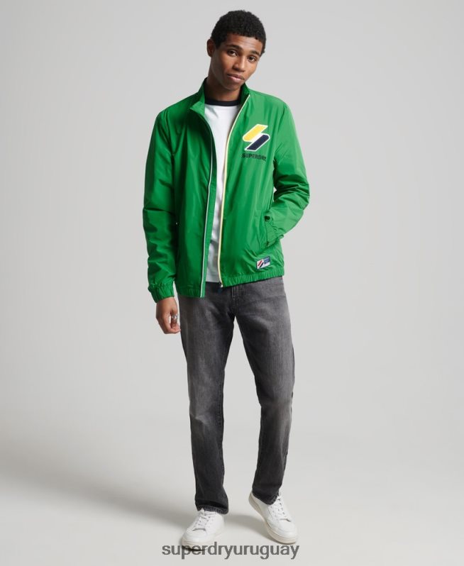 uy Superdry hombres chaqueta de chándal verde DT2N8Z4616 ropa