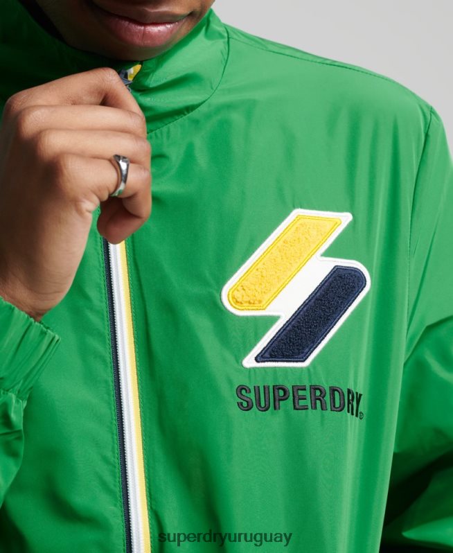 uy Superdry hombres chaqueta de chándal verde DT2N8Z4616 ropa