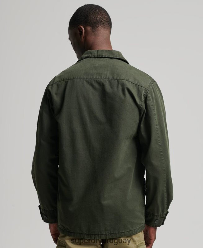 uy Superdry hombres chaqueta de combate tropical verde DT2N8Z4701 ropa