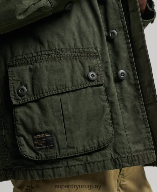 uy Superdry hombres chaqueta de combate tropical verde DT2N8Z4701 ropa