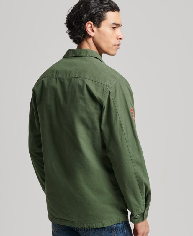 uy Superdry hombres chaqueta de combate tropical verde DT2N8Z4702 ropa
