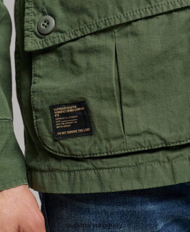uy Superdry hombres chaqueta de combate tropical verde DT2N8Z4702 ropa