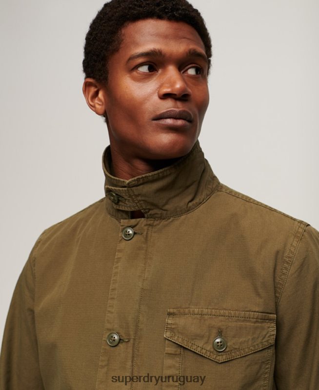 uy Superdry hombres chaqueta de cubierta vintage caqui DT2N8Z26 ropa