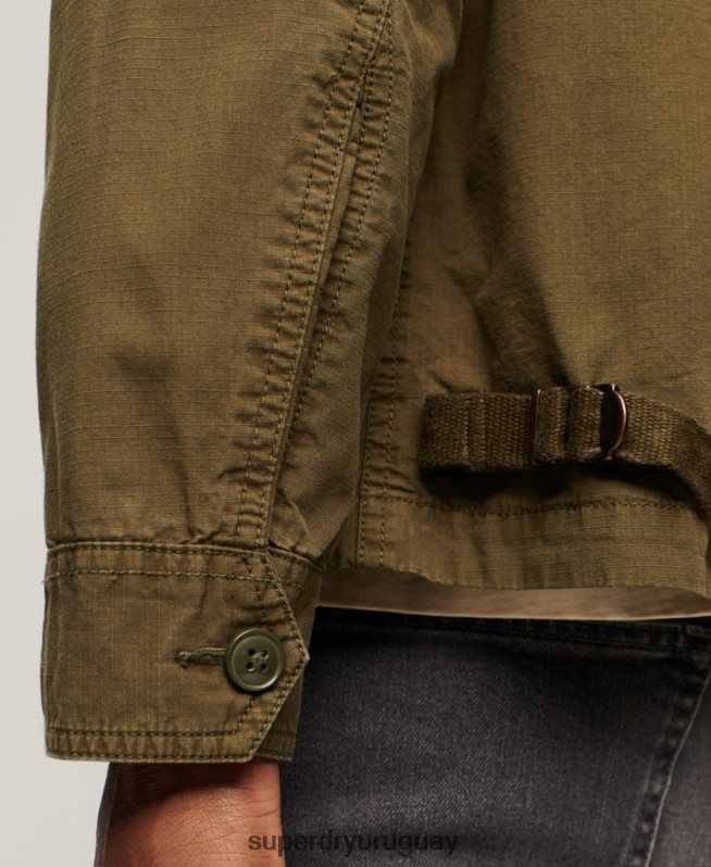 uy Superdry hombres chaqueta de cubierta vintage caqui DT2N8Z26 ropa