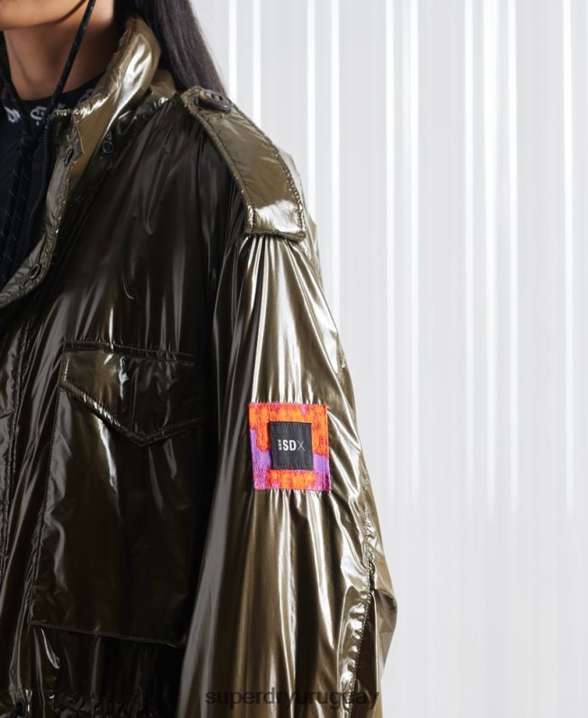 uy Superdry hombres chaqueta de edición limitada sdx m65 de alto brillo verde DT2N8Z4584 ropa