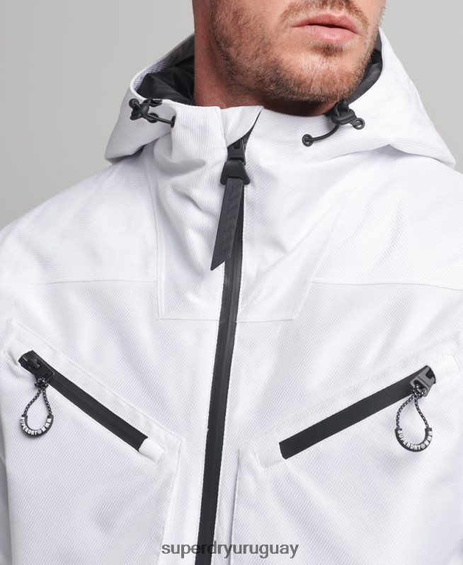 uy Superdry hombres chaqueta de freeride blanco DT2N8Z1116 ropa