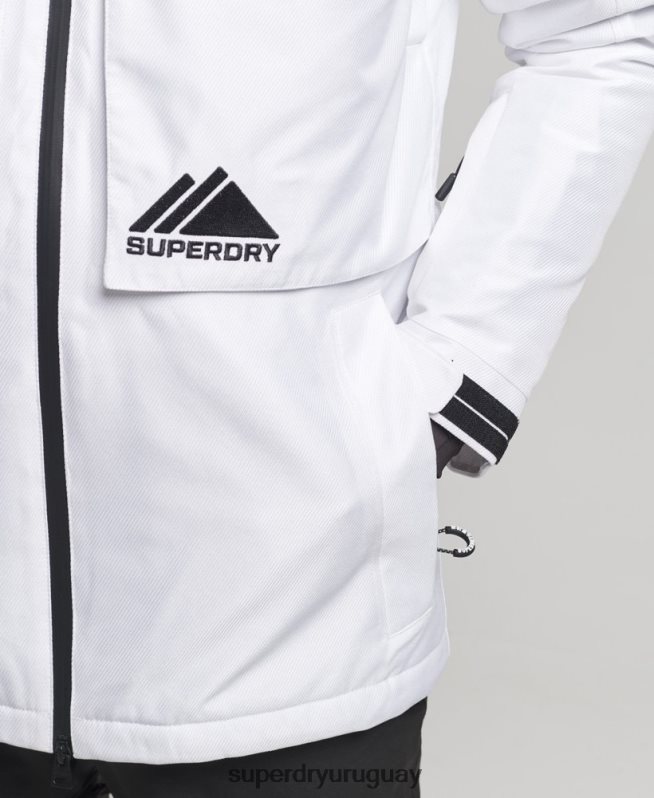 uy Superdry hombres chaqueta de freeride blanco DT2N8Z1116 ropa