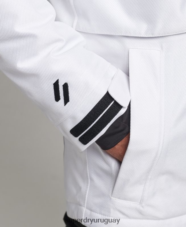 uy Superdry hombres chaqueta de freeride blanco DT2N8Z1116 ropa