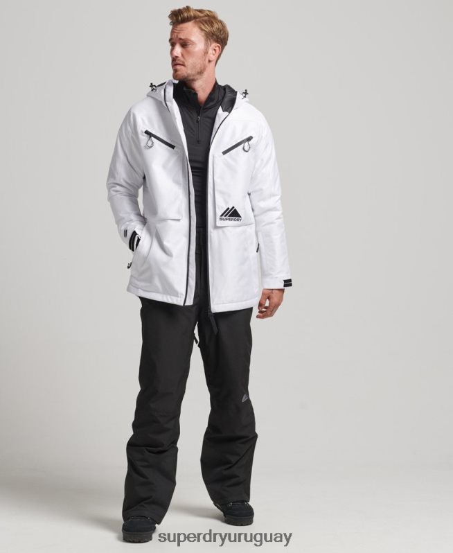 uy Superdry hombres chaqueta de freeride blanco DT2N8Z1116 ropa