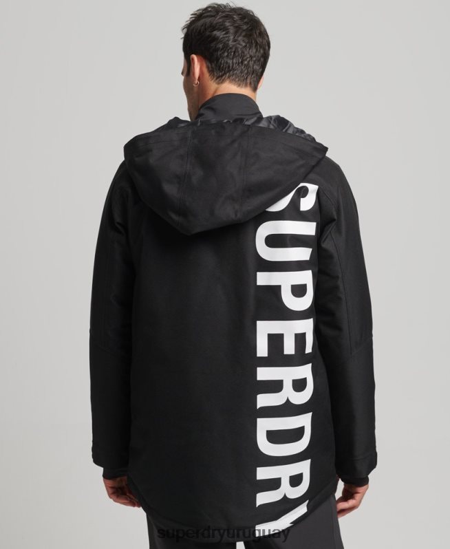 uy Superdry hombres chaqueta de freeride negro DT2N8Z981 ropa