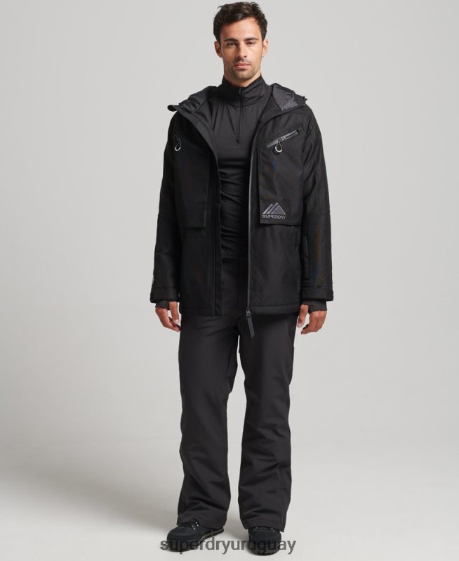uy Superdry hombres chaqueta de freeride negro DT2N8Z981 ropa