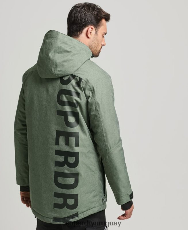 uy Superdry hombres chaqueta de freeride verde DT2N8Z982 ropa