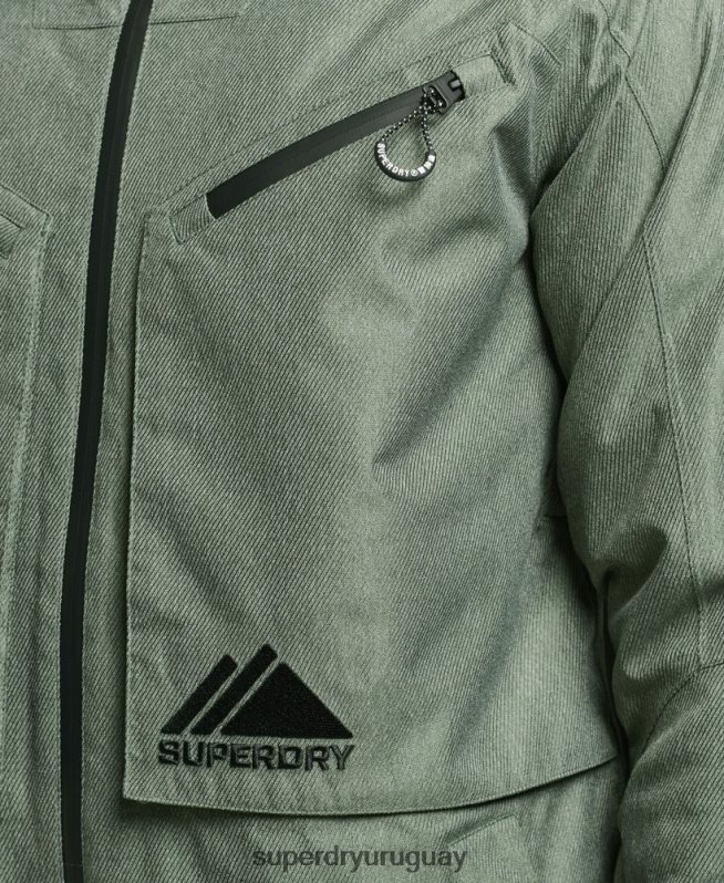 uy Superdry hombres chaqueta de freeride verde DT2N8Z982 ropa