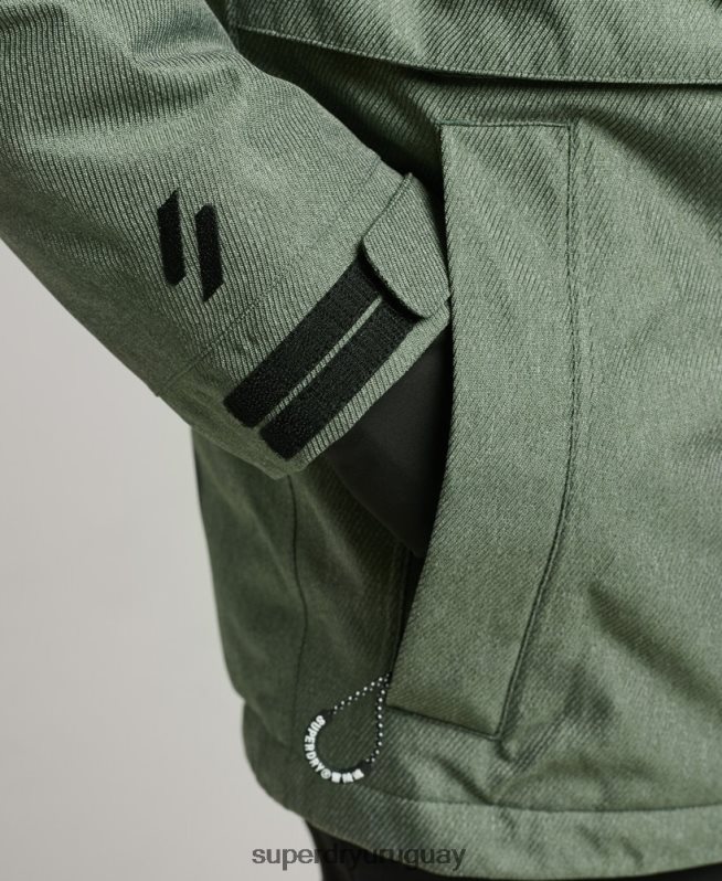uy Superdry hombres chaqueta de freeride verde DT2N8Z982 ropa
