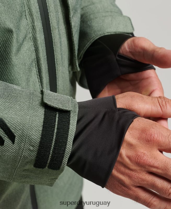 uy Superdry hombres chaqueta de freeride verde DT2N8Z982 ropa