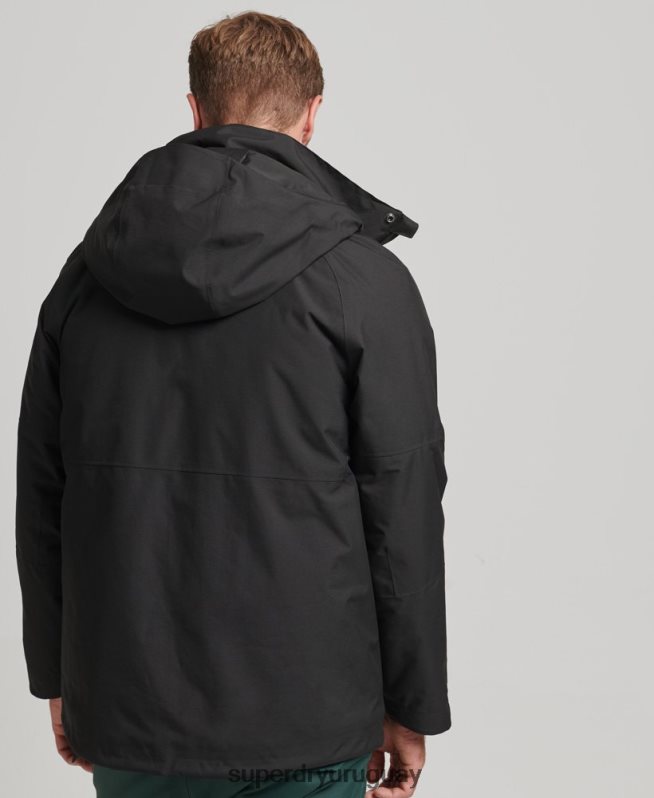 uy Superdry hombres chaqueta de nieve ultra negro DT2N8Z976 ropa
