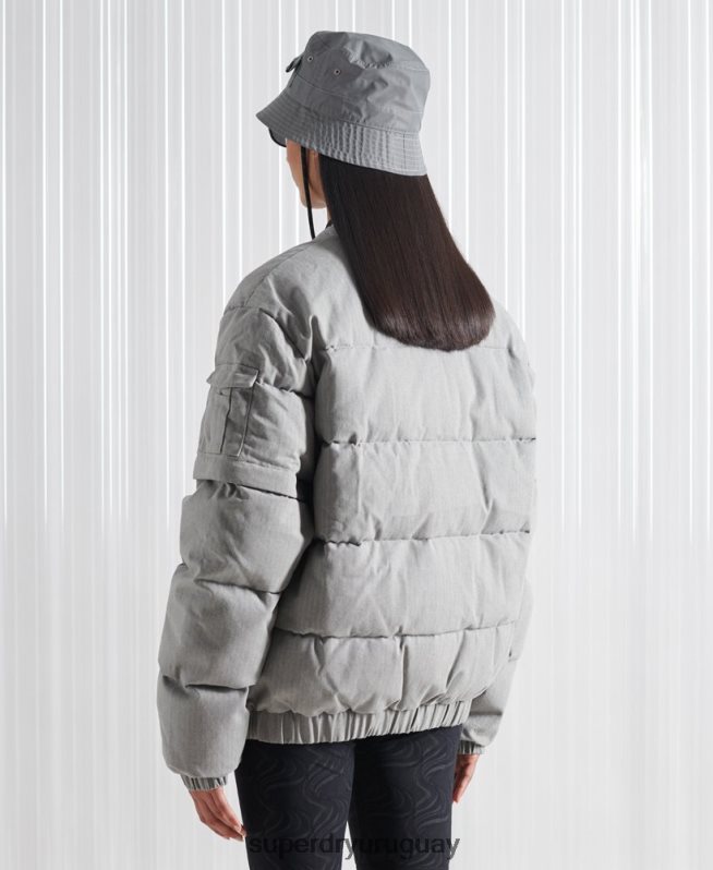 uy Superdry hombres chaqueta de plumón sdx 2 en 1 de edición limitada gris oscuro DT2N8Z1179 ropa