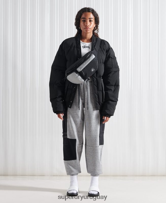 uy Superdry hombres chaqueta de plumón sdx 2 en 1 de edición limitada negro DT2N8Z4670 ropa