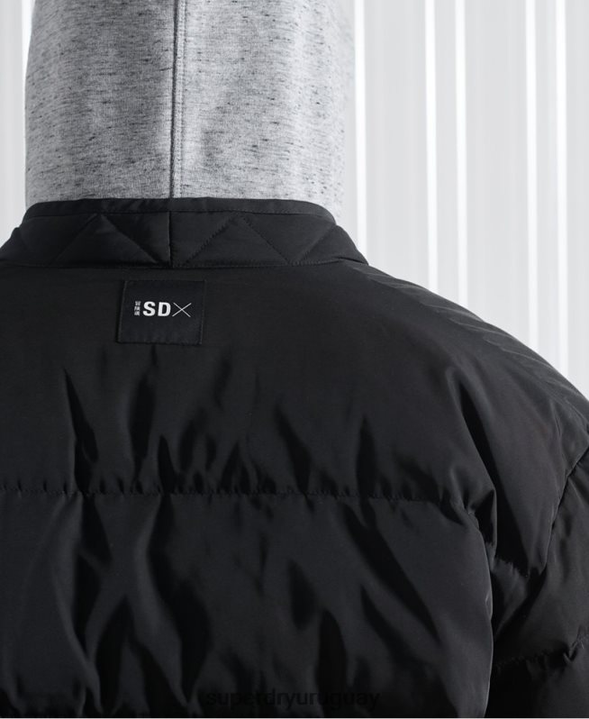 uy Superdry hombres chaqueta de plumón sdx 2 en 1 de edición limitada negro DT2N8Z4670 ropa