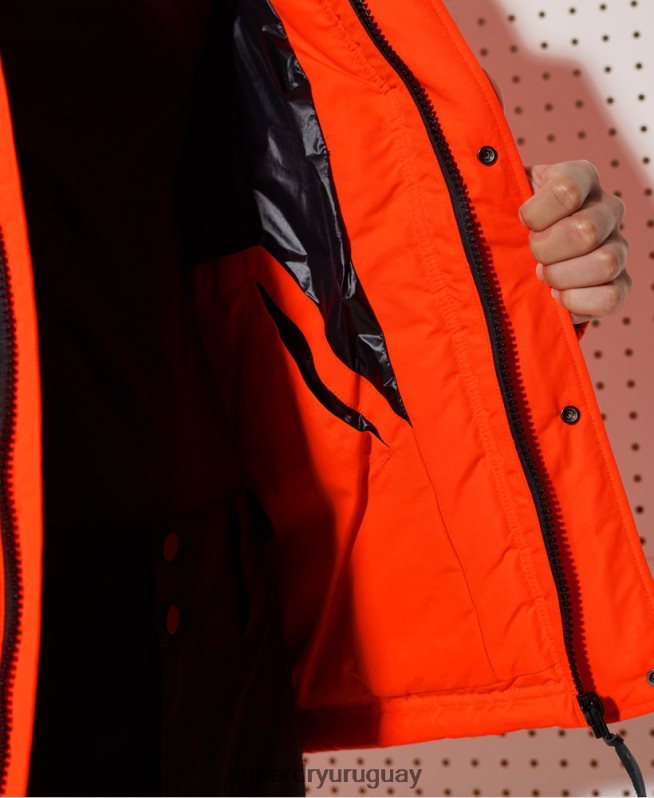 uy Superdry hombres chaqueta de rescate de descenso de montaña naranja DT2N8Z4601 ropa