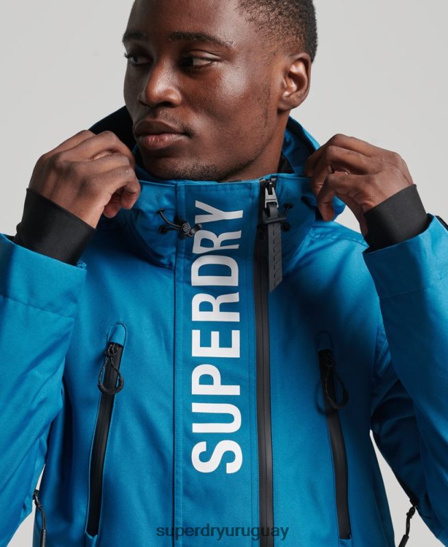 uy Superdry hombres chaqueta de rescate de esquí azul DT2N8Z1375 ropa