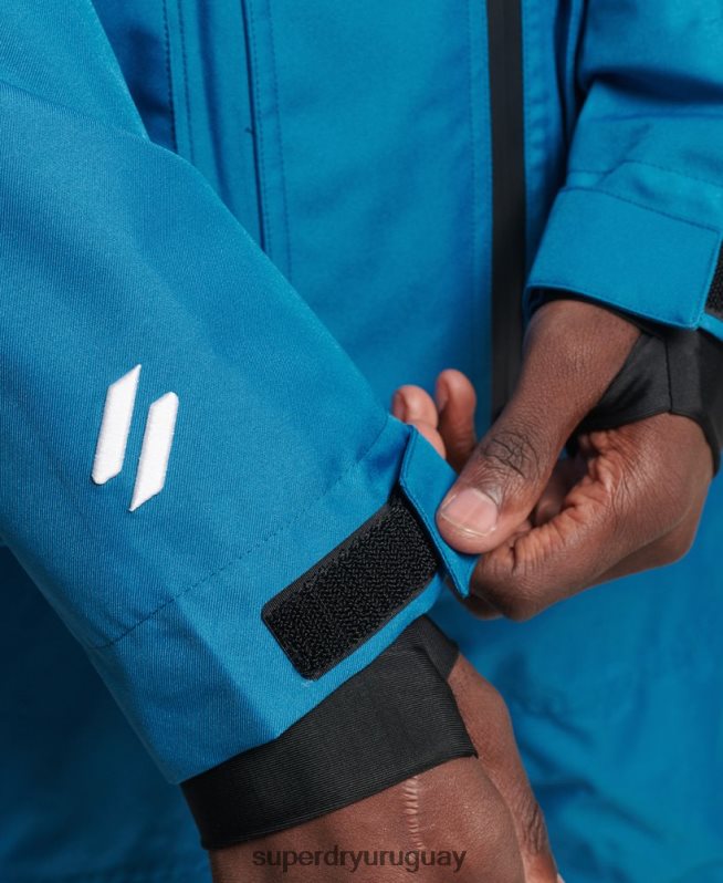 uy Superdry hombres chaqueta de rescate de esquí azul DT2N8Z1375 ropa