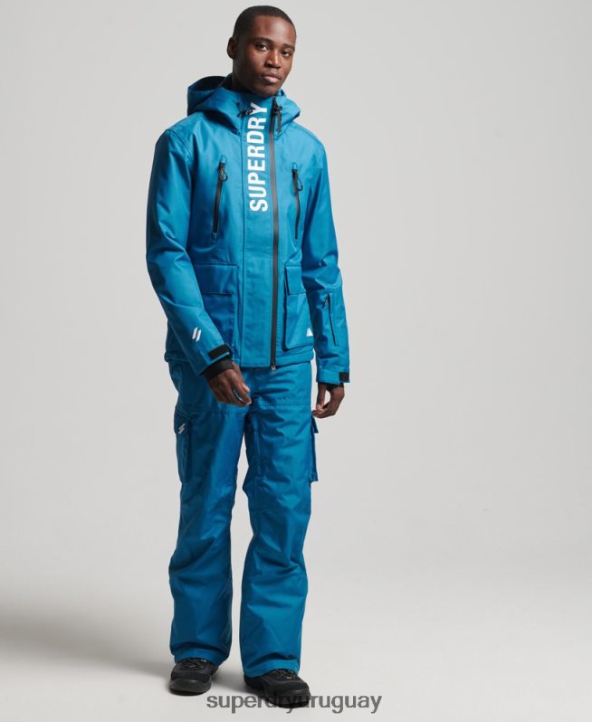 uy Superdry hombres chaqueta de rescate de esquí azul DT2N8Z1375 ropa