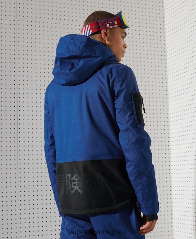 uy Superdry hombres chaqueta de rescate de montaña definitiva azul DT2N8Z1403 ropa