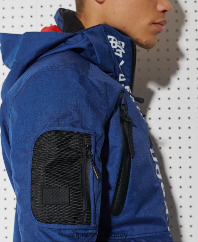 uy Superdry hombres chaqueta de rescate de montaña definitiva azul DT2N8Z1403 ropa