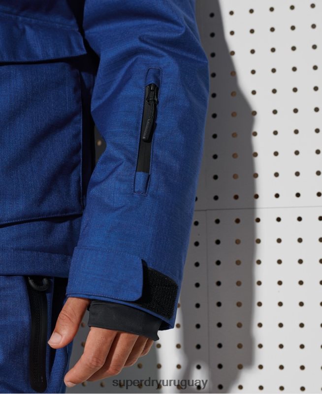 uy Superdry hombres chaqueta de rescate de montaña definitiva azul DT2N8Z1403 ropa