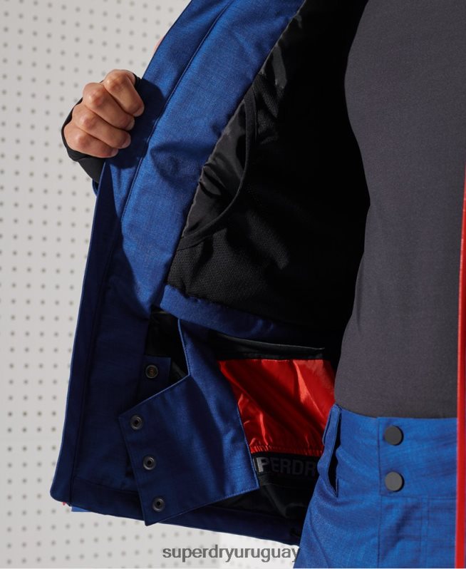 uy Superdry hombres chaqueta de rescate de montaña definitiva azul DT2N8Z1403 ropa