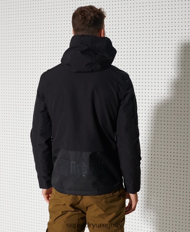 uy Superdry hombres chaqueta de rescate de montaña definitiva negro DT2N8Z1400 ropa