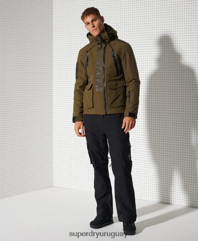 uy Superdry hombres chaqueta de rescate de montaña definitiva verde DT2N8Z1401 ropa