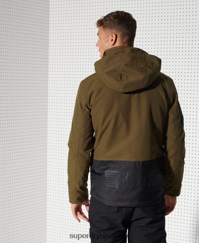 uy Superdry hombres chaqueta de rescate de montaña definitiva verde DT2N8Z1401 ropa