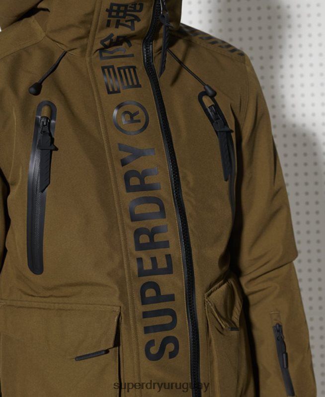 uy Superdry hombres chaqueta de rescate de montaña definitiva verde DT2N8Z1401 ropa