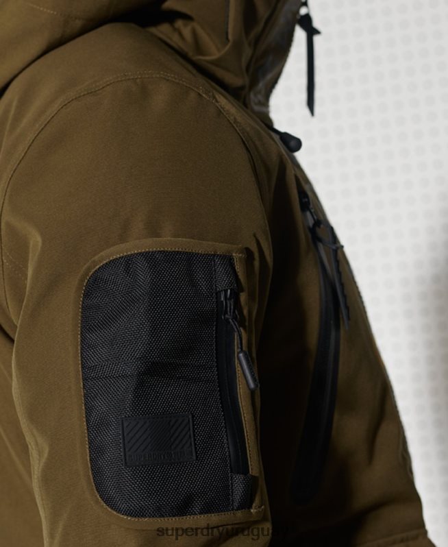 uy Superdry hombres chaqueta de rescate de montaña definitiva verde DT2N8Z1401 ropa