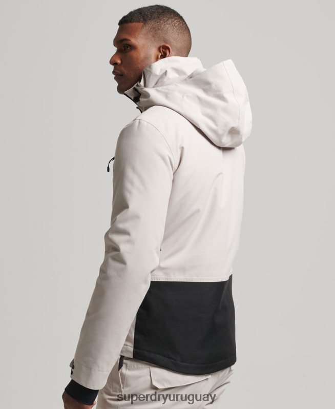 uy Superdry hombres chaqueta de rescate definitiva gris claro DT2N8Z1370 ropa