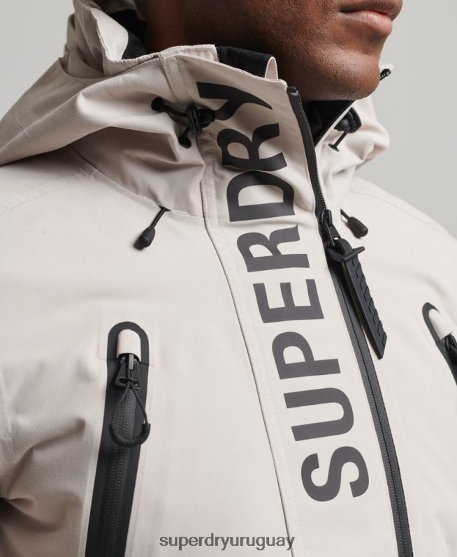uy Superdry hombres chaqueta de rescate definitiva gris claro DT2N8Z1370 ropa