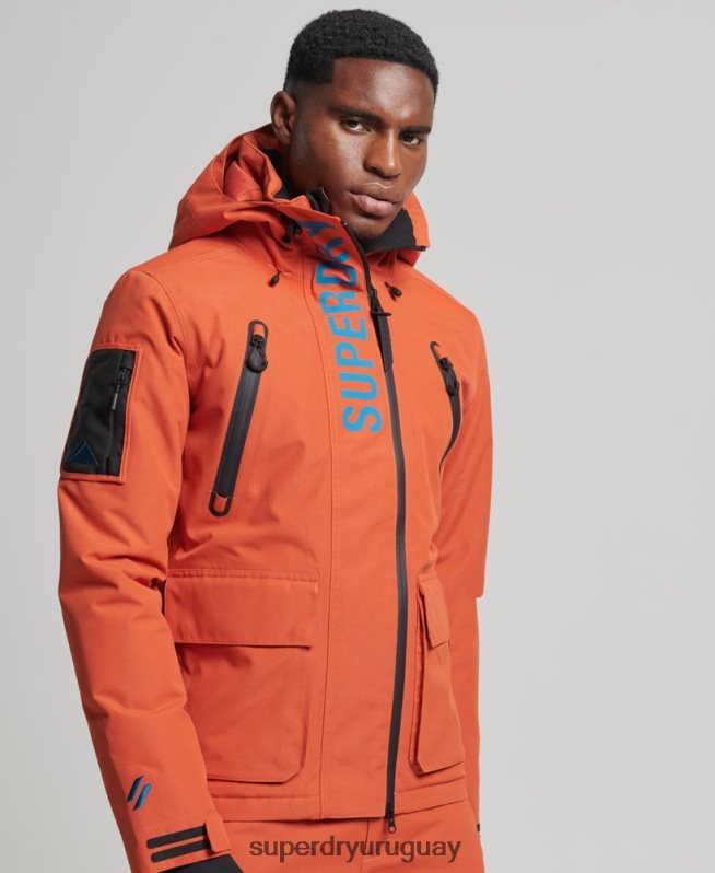 uy Superdry hombres chaqueta de rescate definitiva naranja DT2N8Z1377 ropa