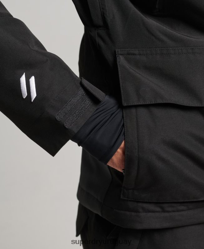 uy Superdry hombres chaqueta de rescate definitiva negro DT2N8Z6403 ropa