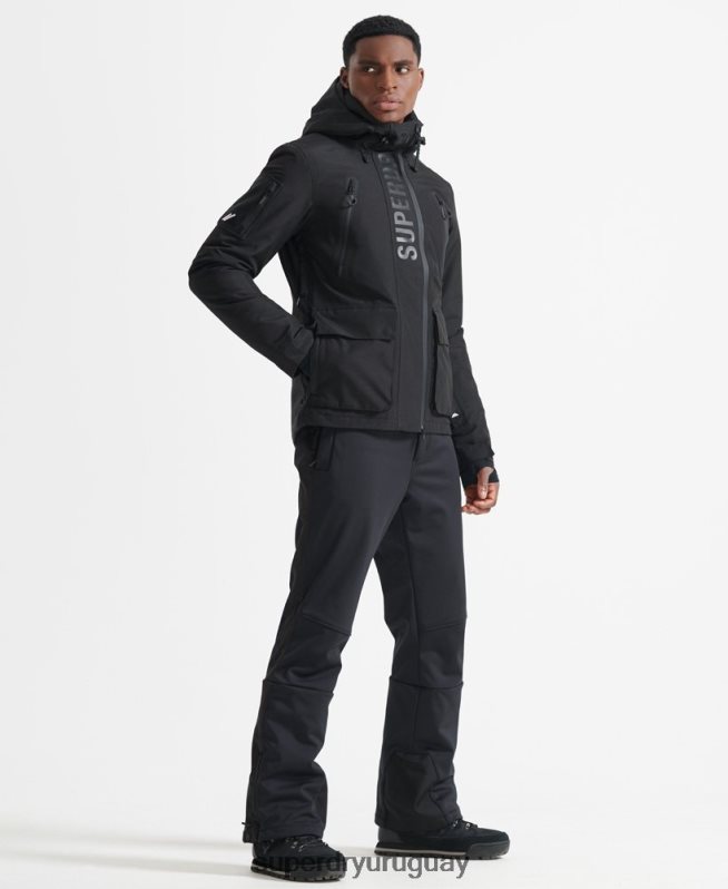 uy Superdry hombres chaqueta de rescate definitiva negro DT2N8Z6459 ropa