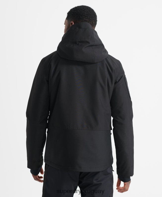 uy Superdry hombres chaqueta de rescate definitiva negro DT2N8Z6459 ropa