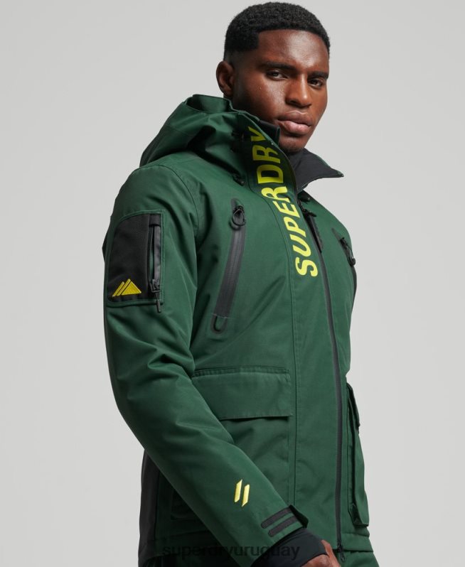 uy Superdry hombres chaqueta de rescate definitiva verde DT2N8Z1379 ropa