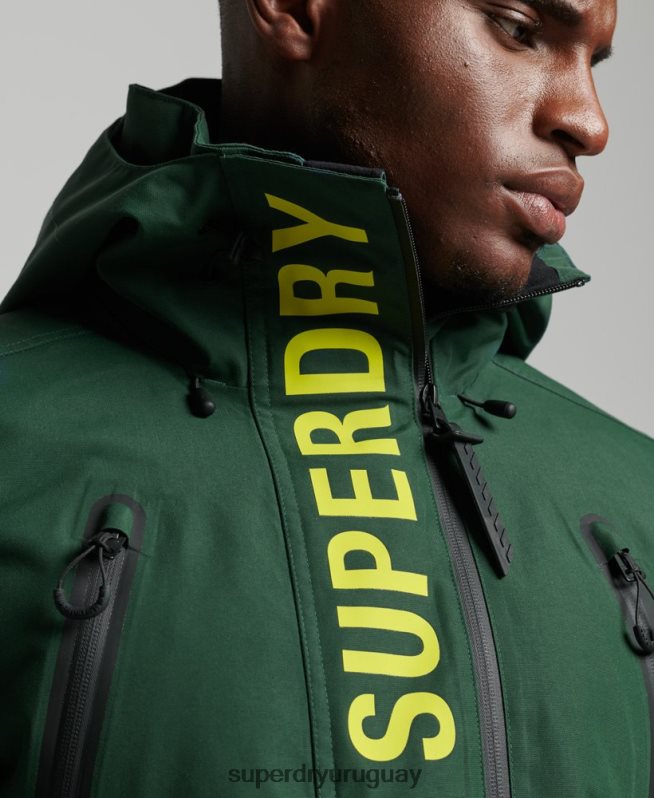 uy Superdry hombres chaqueta de rescate definitiva verde DT2N8Z1379 ropa