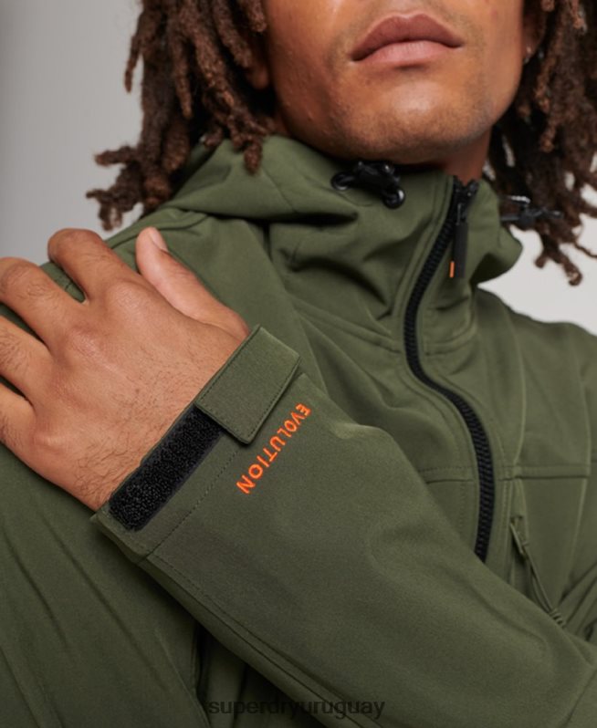 uy Superdry hombres chaqueta de senderismo caqui DT2N8Z1063 ropa