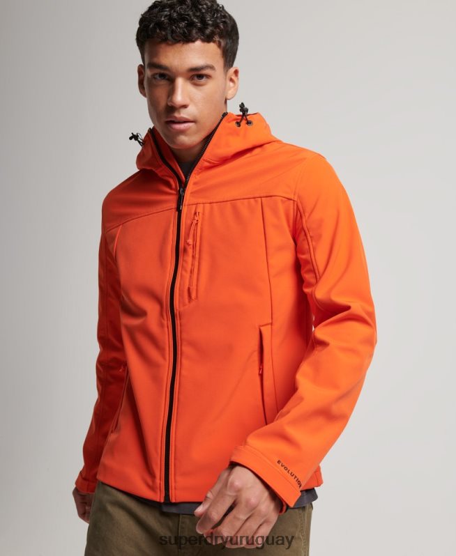 uy Superdry hombres chaqueta de senderismo naranja DT2N8Z936 ropa
