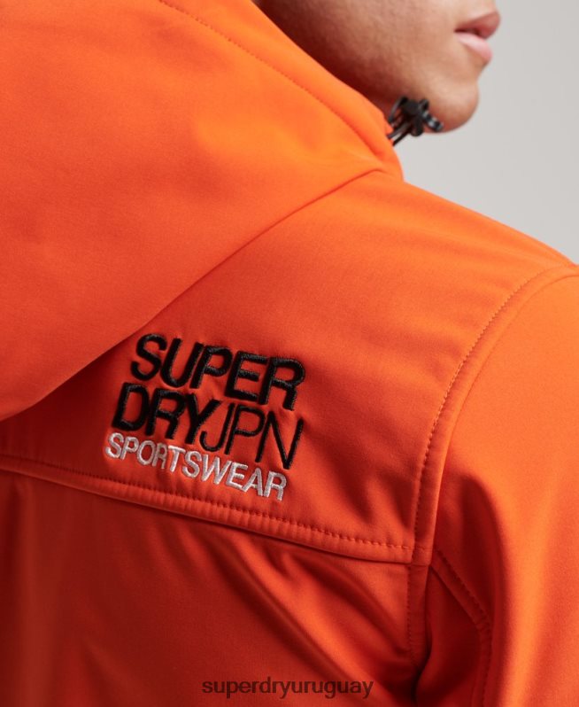 uy Superdry hombres chaqueta de senderismo naranja DT2N8Z936 ropa