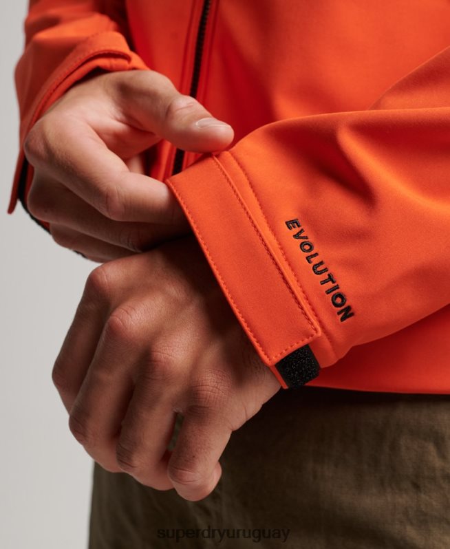 uy Superdry hombres chaqueta de senderismo naranja DT2N8Z936 ropa