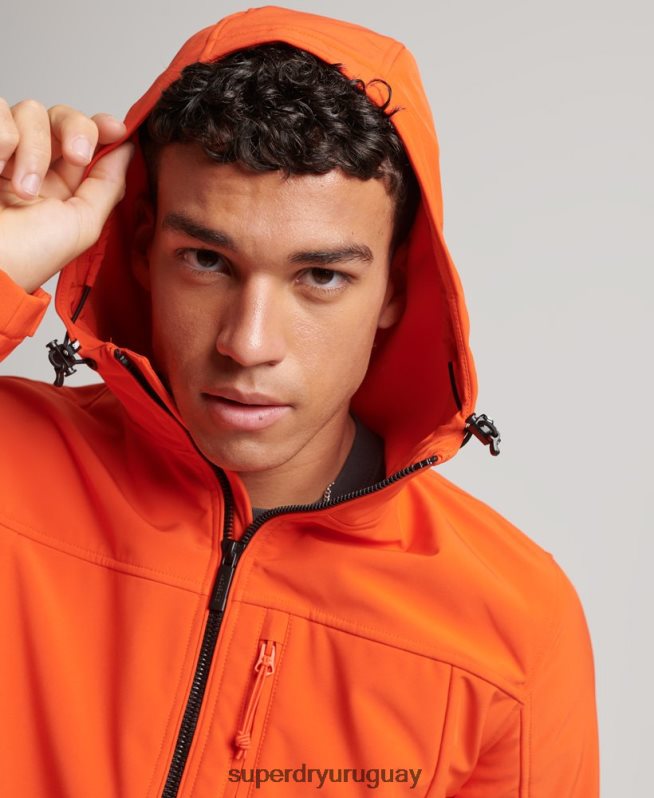 uy Superdry hombres chaqueta de senderismo naranja DT2N8Z936 ropa
