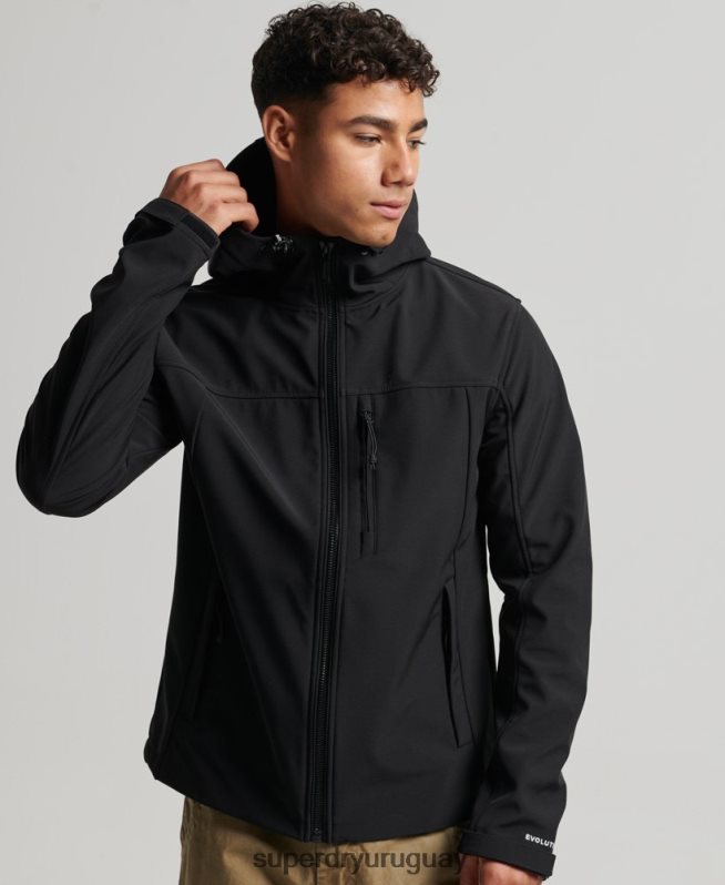 uy Superdry hombres chaqueta de senderismo negro DT2N8Z910 ropa